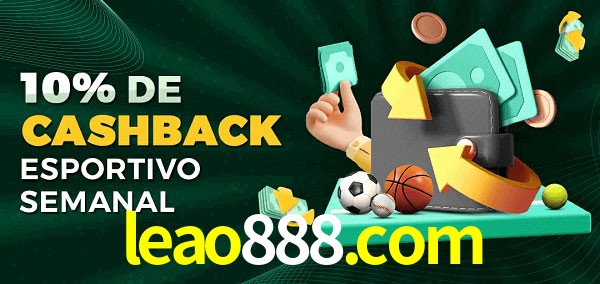 10% de bônus de cashback na leao888.com