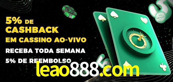 Promoções do cassino ao Vivo leao888.com